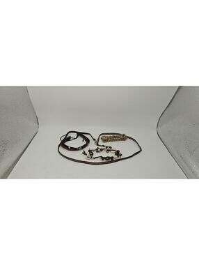 Set of 4 Bohemian Style Bracelets with Beads and Leather